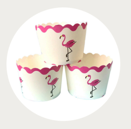 Flamingo cupcake liner