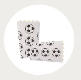 Voetbal popcorn bakjes - popcorn doosjes - traktatie doosjes