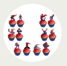 Spiderman cupcake toppers