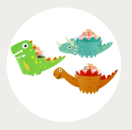 Cupcake wrappers dinosaurus