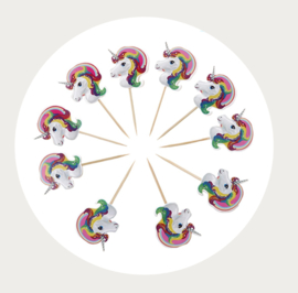 cupcake prikker Unicorn/Eenhoorn