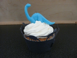 dino voor op cupcake