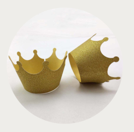 cupcake wikkel  - wrapper gouden kroon