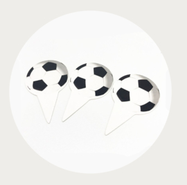 Voetbal cupcake topper