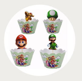 Super Mario cupcake wrapper + prikker