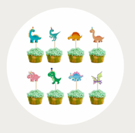 Dinosaurus cupcake prikkers