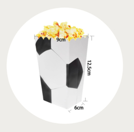 Voetbal popcorn bakjes - popcorn doosjes - traktatie doosjes