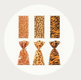 Dieren print traktatie zakjes - uitdeel zakjes - snoep zakjes