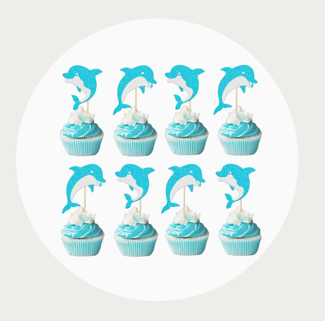 cupcake prikker dolfijn 1