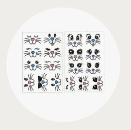 Paashaas gezicht stickers