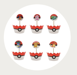 Pokémon cupcake bakjes - omslag - wrapper