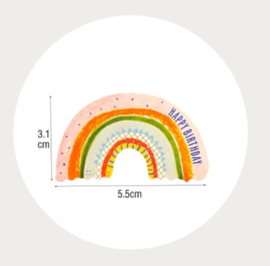 Regenboog stickervel