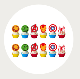 Superhelden cupcake topper 1