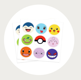 Pokémon stickervel 9 stuks