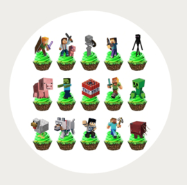 Cupcake toppers Pixel videogame