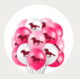 Paarden ballonnen roze