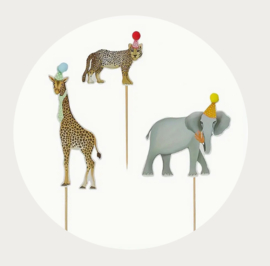 Taart versier set wilde dieren