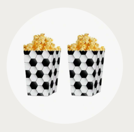 Voetbal popcorn bakjes - popcorn doosjes - traktatie doosjes 1
