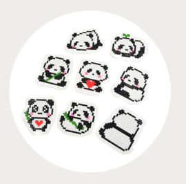 Diamond painting panda stickerset