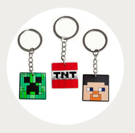 Pixel videogame sleutelhanger