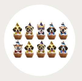 cupcake topper grappige honden