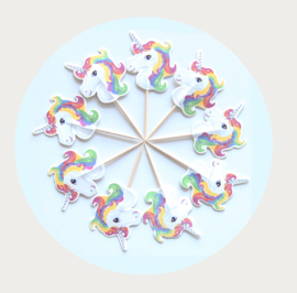 cupcake prikker Unicorn/Eenhoorn