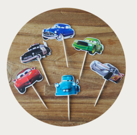 Cars cupcake prikkers