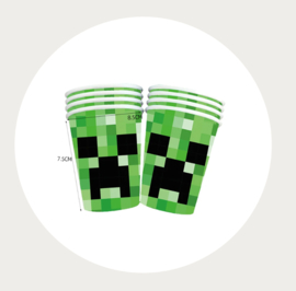 Papieren bekers Minecraft creeper