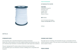 2meter Dynewhite V2 full dynema 4mm lijn ook voor XT/XTR North/Duotone verlengers volgens Nautix