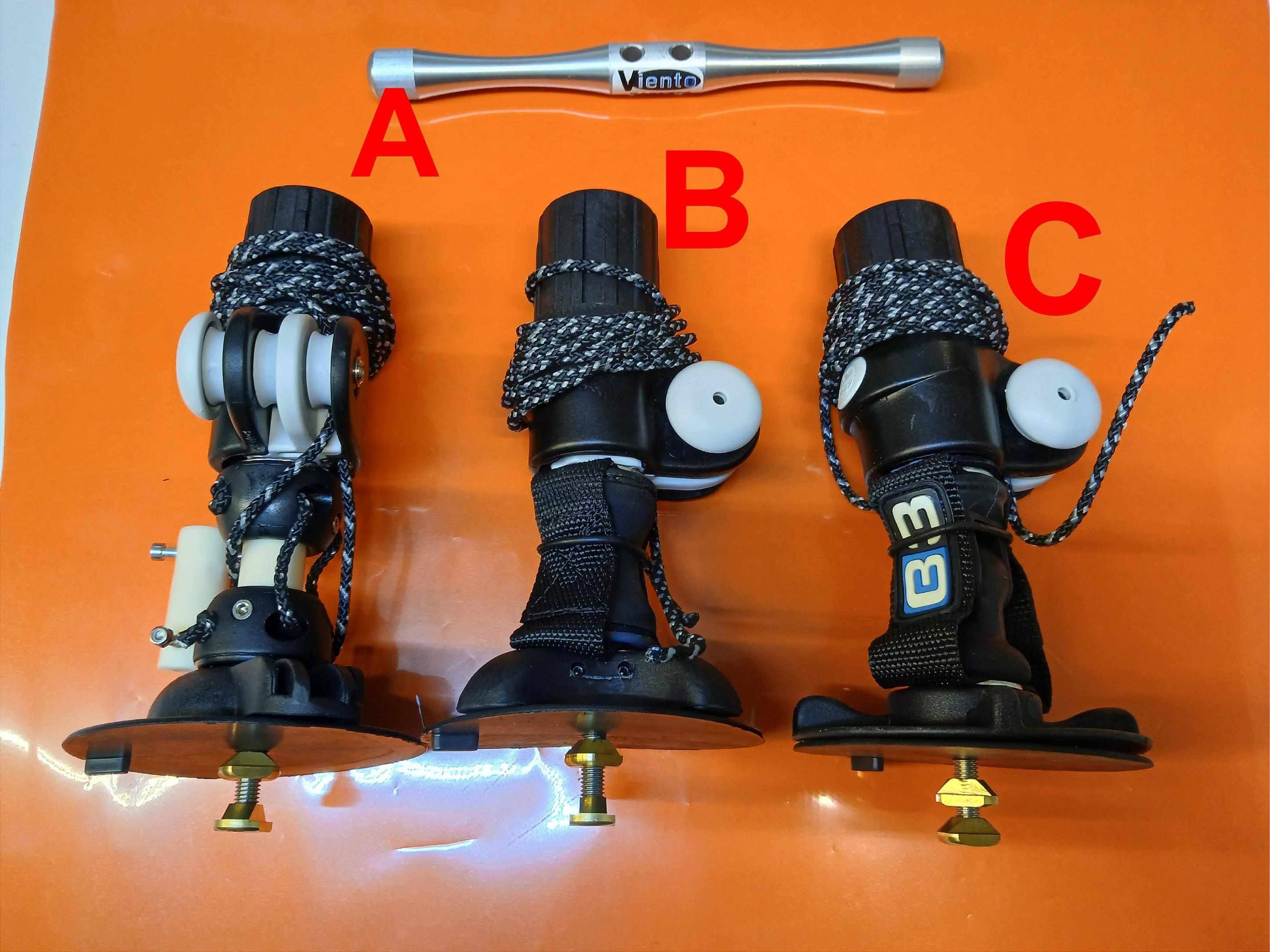 Afb. A/North Sails SDM trimadapter/baseplate tendon+ extra reserve tendon/2m trimlijn+extra baseplate moer+gratis trimhulp van 17,50