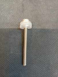 RVS vinbout+1 gummi ring+2 x nylon ring+1 x M6 RVS sluitring
