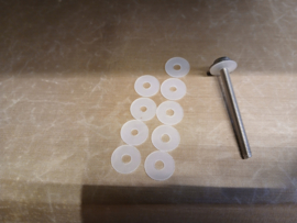 10x nylon vinbout ring 18mm diameter-blijft aan bout hangen
