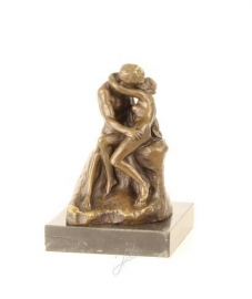 Bronzen beeld de kus van de Franse beeldhouwer Auguste Rodin