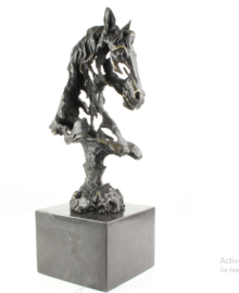 moderne abstracte bronzen paardenkop