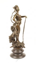 Bronzen beeld van Diana Romeinse godin