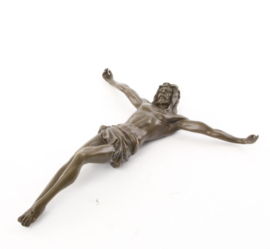 Bronzen muur beeldje van jezus christus