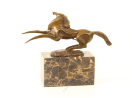 Bronzen abstracte beeld van een paard