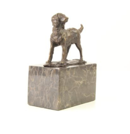 Bronzen beeld van een hond