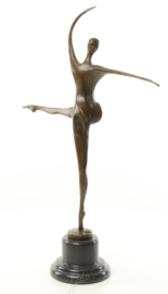 Abstracte bronzen danseres