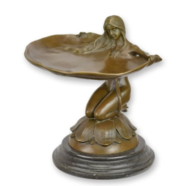 Bronzen Art Nouveau Kaartenbakje