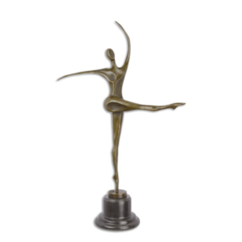 Abstracte bronzen danseres