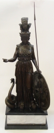 EEN BRONZEN BEELD VAN ATHENA PARTHENOS