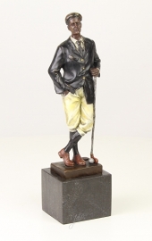 BRONZEN BEELDJE GOLFER