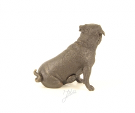 Bronzen beeldje van Franse bulldog