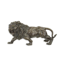 Leuk bronzen beeldje van grommende leeuw