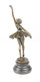 Bronzen beeld ballerina meisje