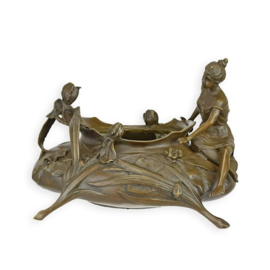 Bronzen Art Nouveau Plantenbak