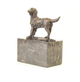 Bronzen beeld van een hond