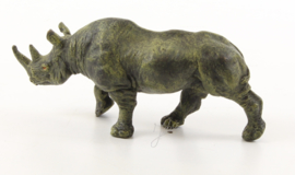 Een Weense stijl bronzen beeld van een neushoorn