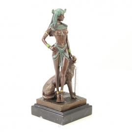 BRONZEN CLEOPATRA MET PANTER